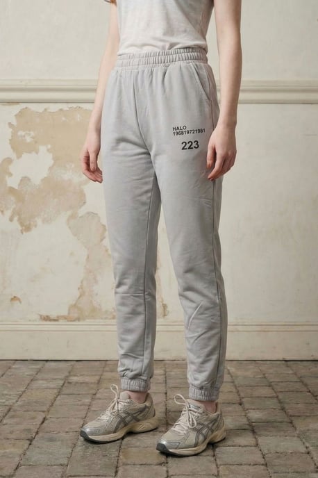 Mid-Waist Gedrukte Katoenen Lycra Joggers - Image 2