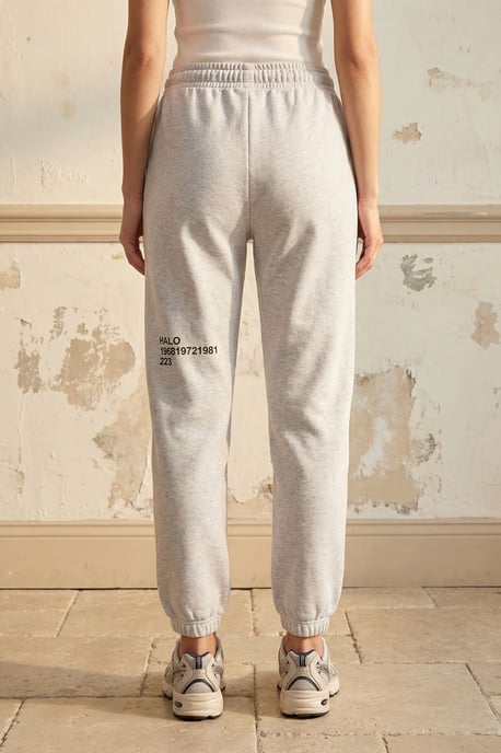 Mid-Waist Gedrukte Katoenen Lycra Joggers - Image 3