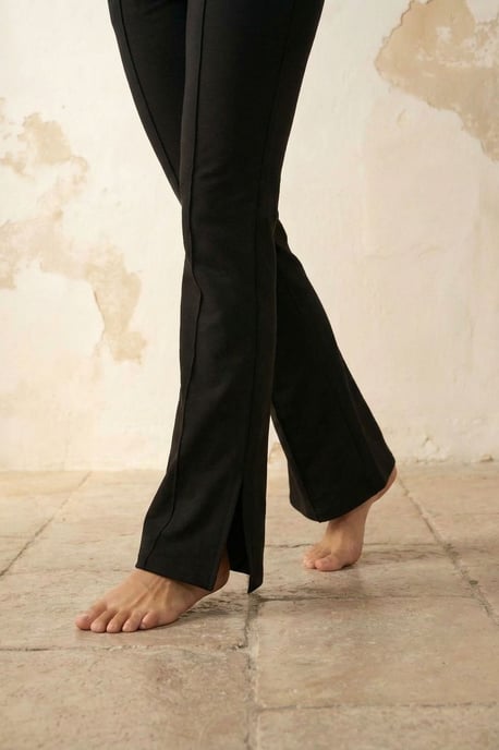 Hoge taille wijde been gebreide joggers - Image 6