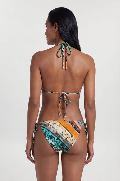 Linear Animal Print Bikini Bottom - Image 2