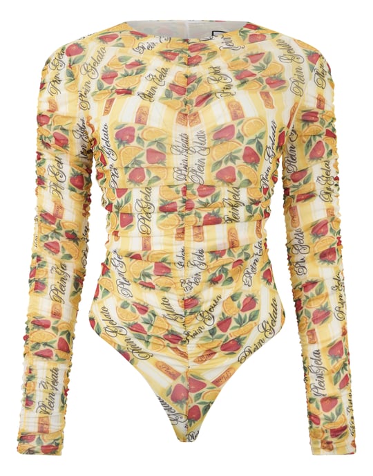Wrinkled Tulle Bodysuit Gelato - Image 1