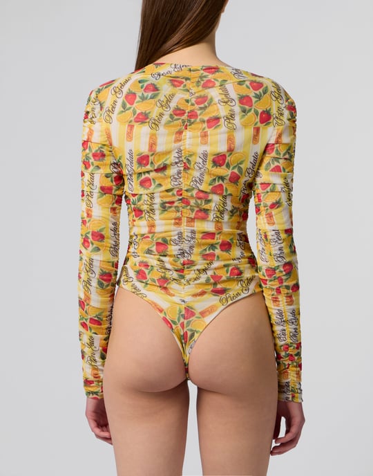 Wrinkled Tulle Bodysuit Gelato - Image 5