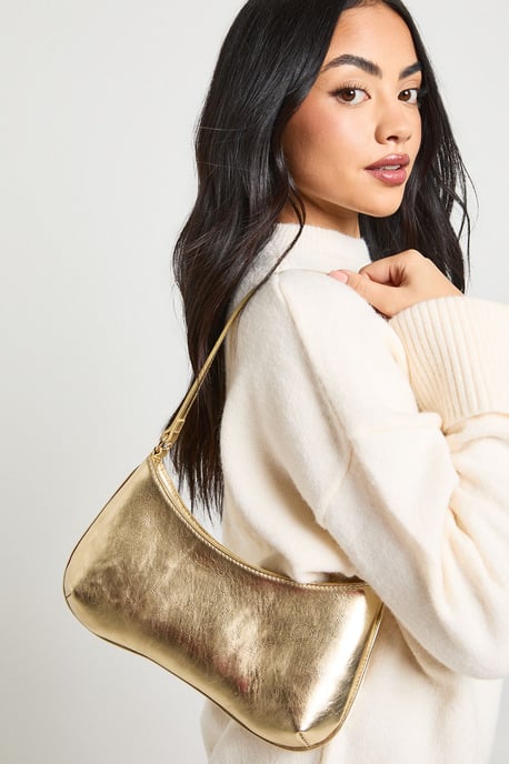 Metallic Basic Shoulder Bag - Image 1