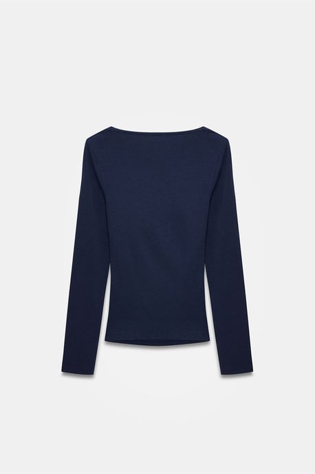 Slim Fit V-hals Gebreide Blouse - Image 6