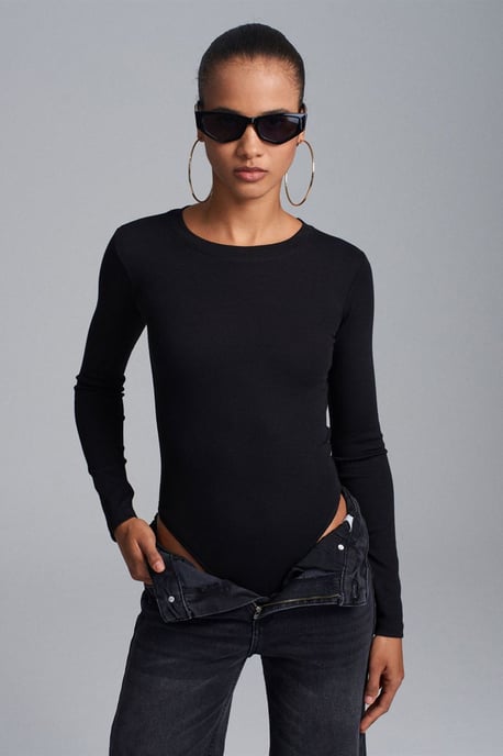 Slim Fit Ronde Hals Jersey Body - Image 4