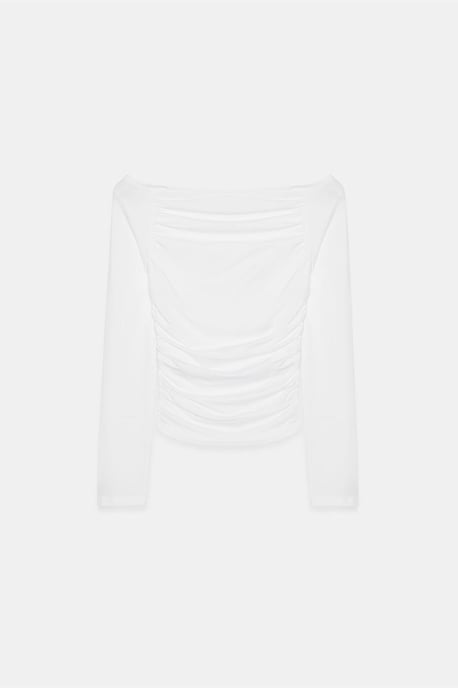Off-Shoulder Slim Fit Gebreide Blouse - Image 6