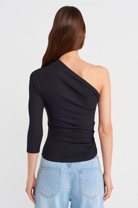 Off-shoulder Cut-out Slim-fit Blouse - Image 2