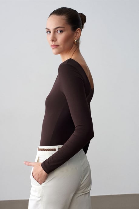 Slim Fit Modal Jersey Bodysuit - Image 2