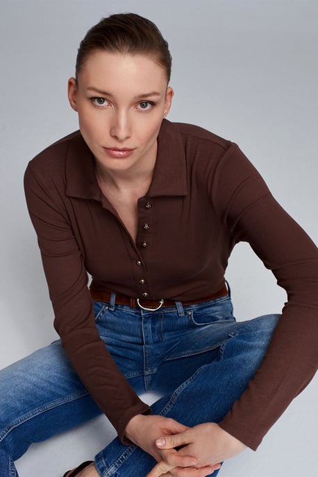 Kvinnors Slim-fit Polo Blus - Image 3