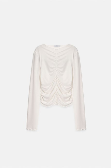 Slim Fit Lange Mouw Jersey Blouse - Image 6