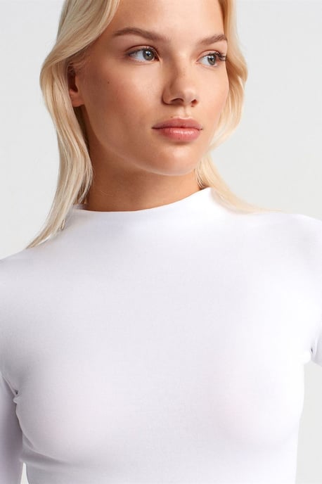 Slim Fit Lange Mouwen Halve Turtleneck Top - Image 3