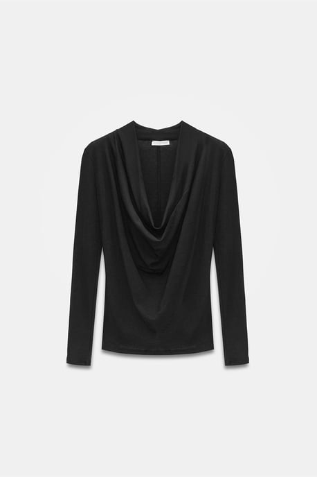 Slim-fit wol coltrui blouse - Image 6