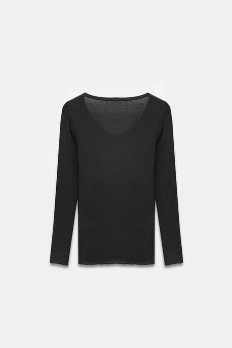 Slim Fit V-hals Lange Mouw Top - Image 6