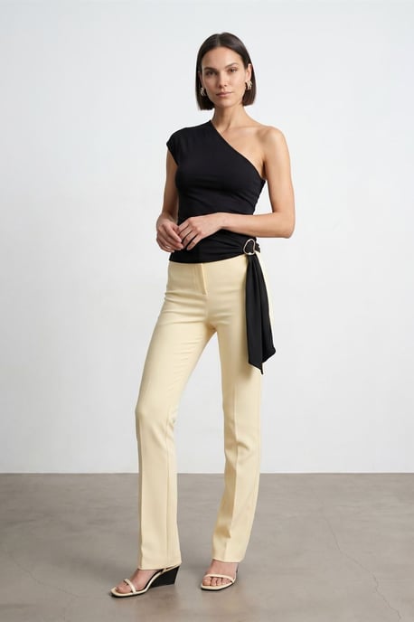 Slim Fit Off-Shoulder Jersey Blouse met Strikdetail - Image 3