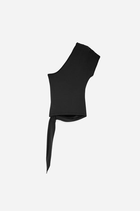Slim Fit Off-Shoulder Jersey Blouse met Strikdetail - Image 6