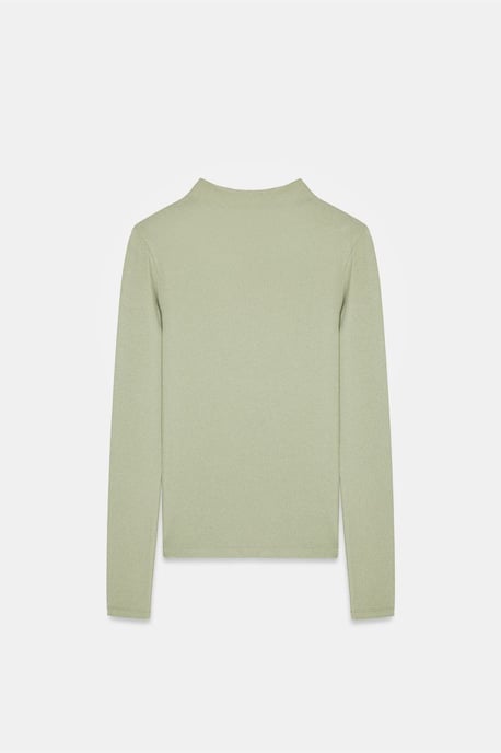 Slim Fit Lange Mouwen Halve Turtleneck Top - Image 5