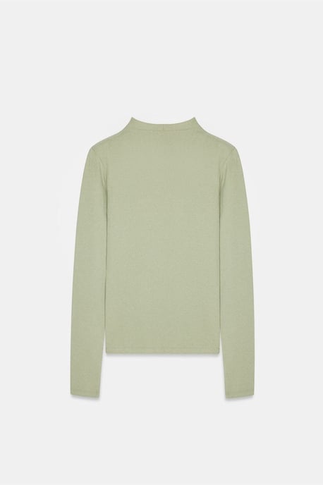 Slim Fit Lange Mouwen Halve Turtleneck Top - Image 6