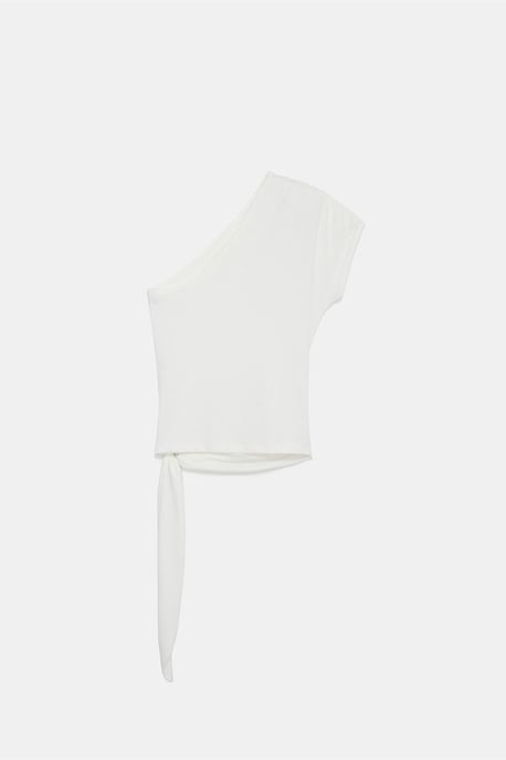 Slim Fit Off-Shoulder Jersey Blouse met Strikdetail - Image 6