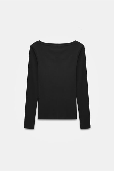 Slim Fit Bomull Långärmad Knapp Blus - Image 6