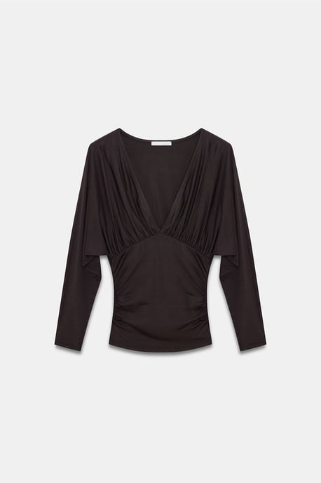 Smal Passform V-ringad Wrap Blus - Image 5
