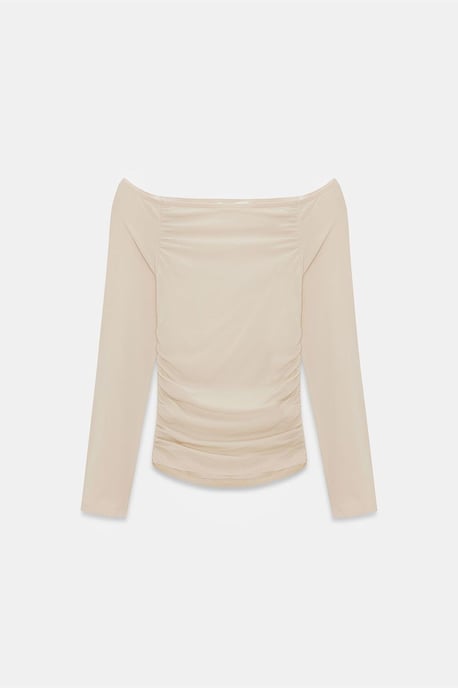 Off-Shoulder Slim Fit Gebreide Blouse - Image 6