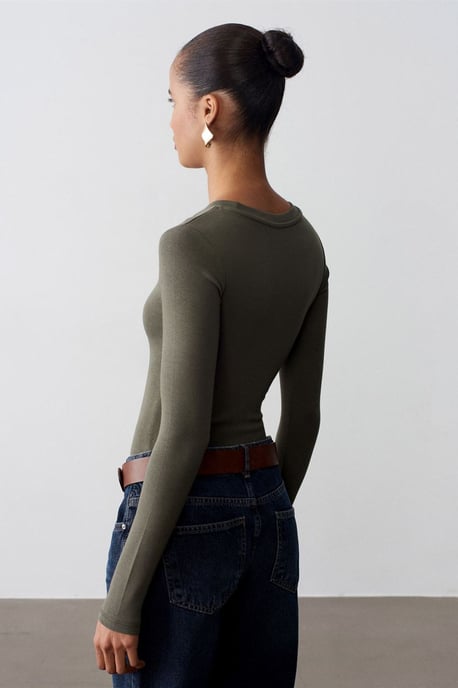 Slim Fit Crew Neck Jersey Romper - Image 2