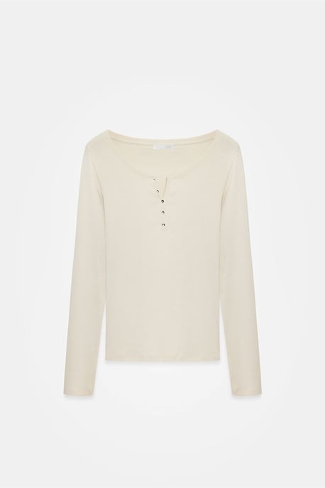 Slim Fit Korta Ärmar Knappblus i Bomull - Image 5