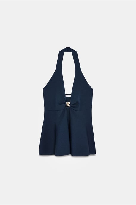 Naadloze Halter Peplum Blouse - Image 5