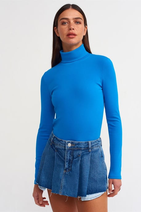 Dam Slim Fit Turtleneck Jersey Blus - Image 3