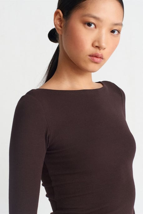 Dames Slim-fit Bootnek Langsleeve Blouse - Image 4