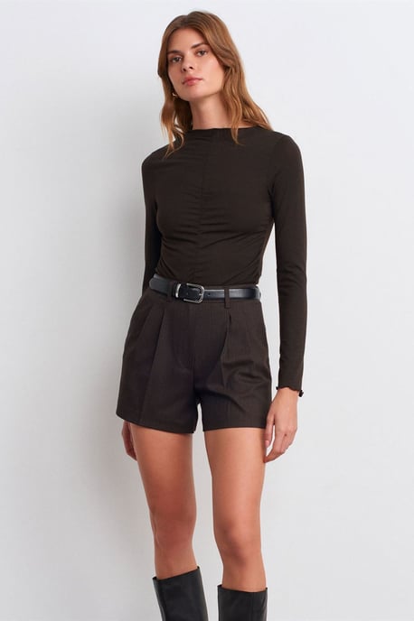 Slim Fit Langarm Jersey Blouse - Image 3
