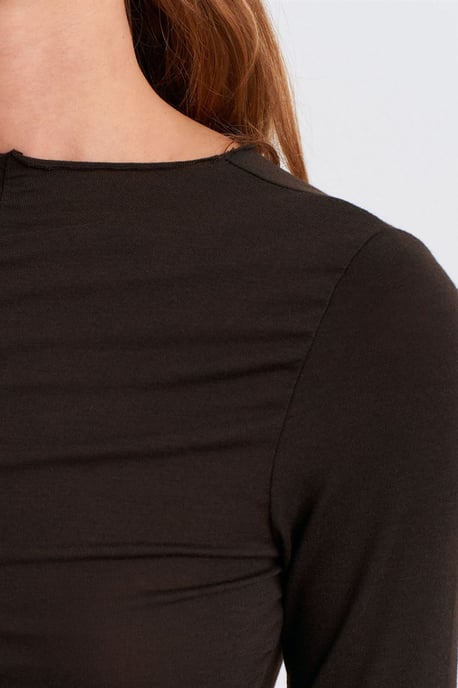 Slim Fit Langarm Jersey Blouse - Image 4