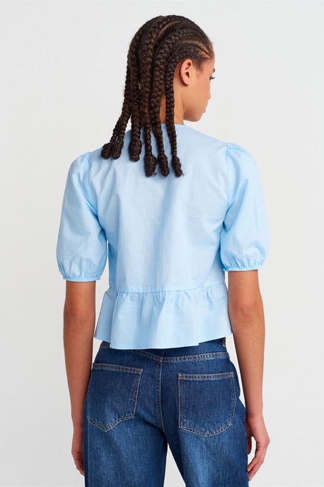 Dames Crop Blouse met Strikdetail - Image 2