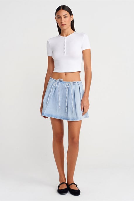 Slim Fit Crop Blouse met Knopen - Image 4