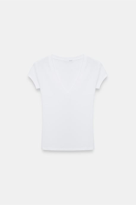Slim Fit V-hals Jersey Blouse - Image 5