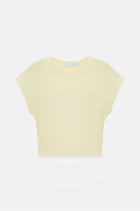 Slim Fit Crop Jersey Blouse - Image 5