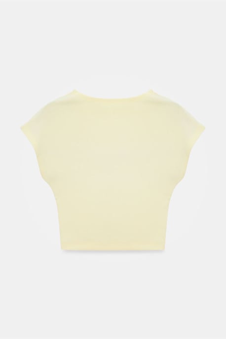 Slim Fit Crop Jersey Blouse - Image 6