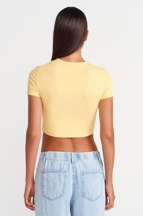 Slim Fit Crop Blouse Met Knopen - Image 2