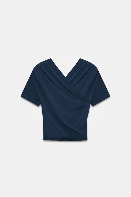 Slim Fit V-hals Jersey Blouse - Image 5