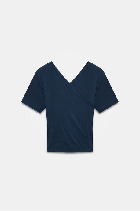 Slim Fit V-hals Jersey Blouse - Image 6