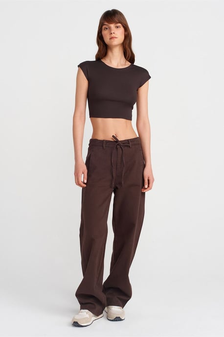 Slim Fit Crop Jersey Blouse - Image 4
