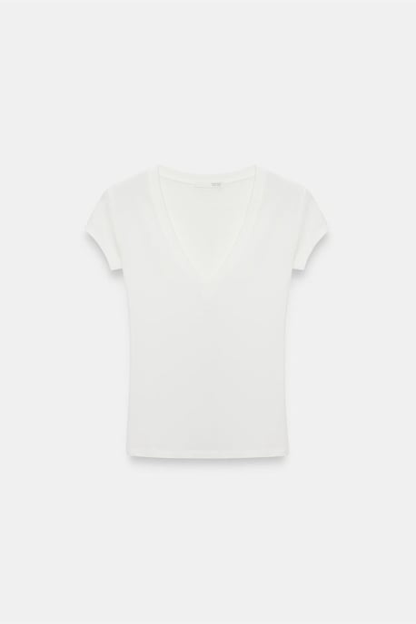 Slim Fit V-hals Jersey Blouse - Image 5