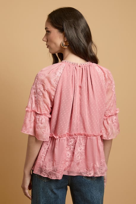 Chiffon Peplum Blouse - Image 3