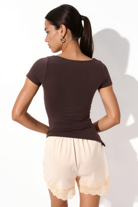 Slim Fit Slitschoot Gedrapeerde Blouse - Image 2