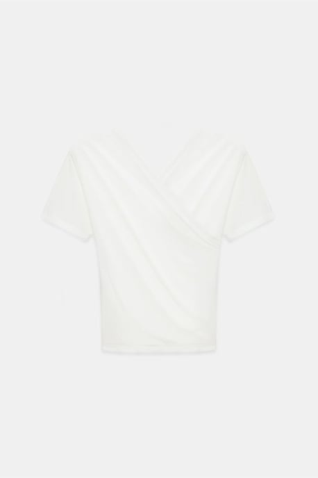 Slim Fit V-hals Jersey Blouse - Image 5