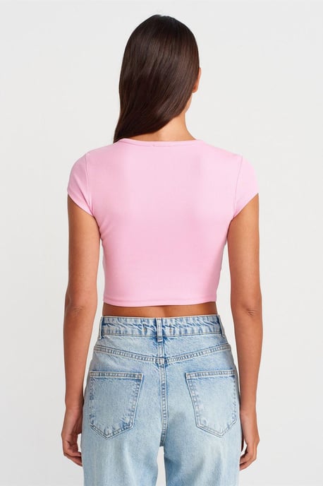 Dames Slim-Fit Geribbelde Croptop - Image 2
