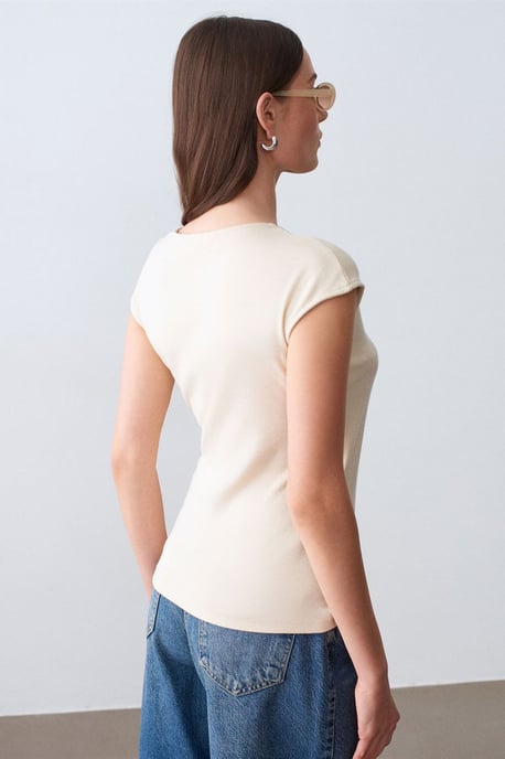 Dames Slim Fit Wikkelblouse - Image 2