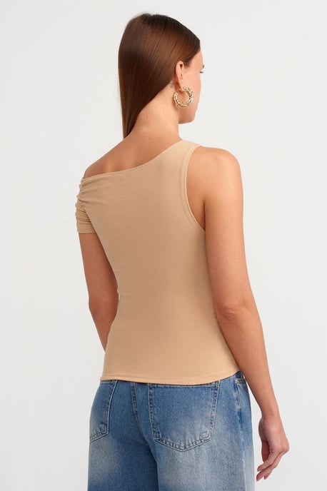 Off-shoulder Slim-fit Stickad Blus - Image 2