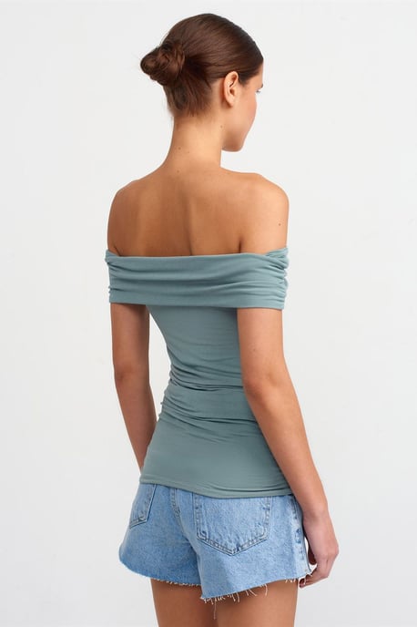 Schoudervrij Slim Fit Jersey Blouse - Image 2