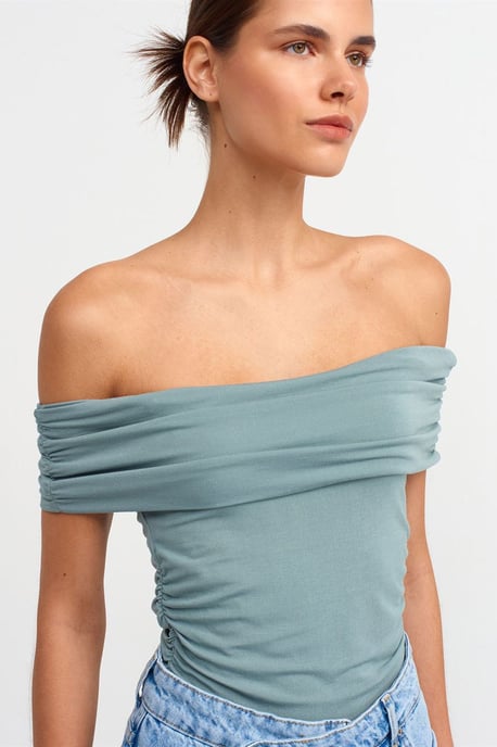 Schoudervrij Slim Fit Jersey Blouse - Image 3